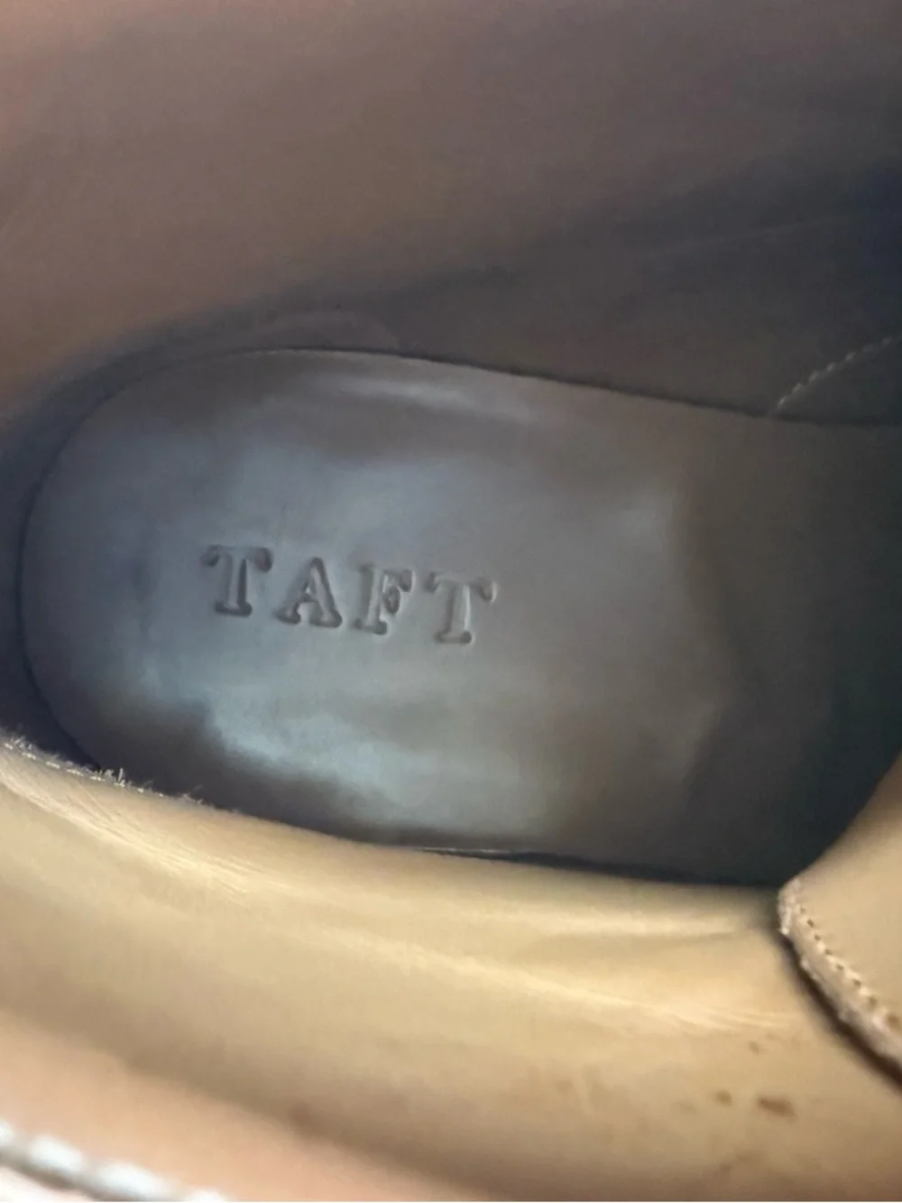 Taft Brown Leather Chukka Lace-Up Handcrafted Boots Mens Size 42 Good Condition